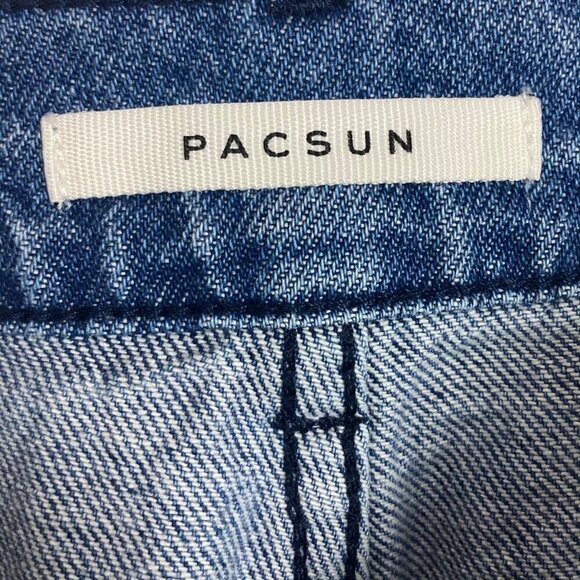 PacSun Eco Bandana Patch High Waisted Baggy Jeans 23 Womens Wide Leg Button Fly - Picture 6 of 9